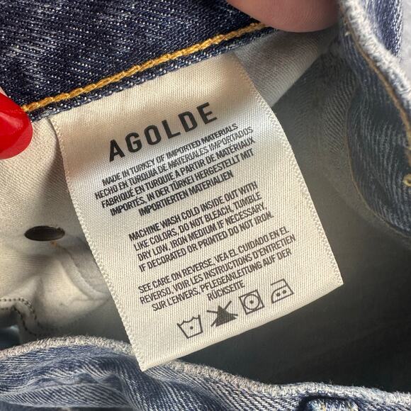 Agolde High Rise Cutoff Jean Shorts Dee Short Size 29 - Picture 3 of 7